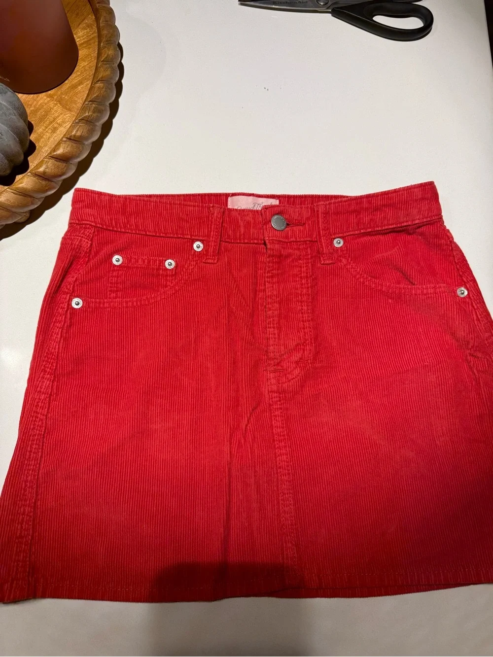 Universal Thread Red Corduroy Mini Skirt